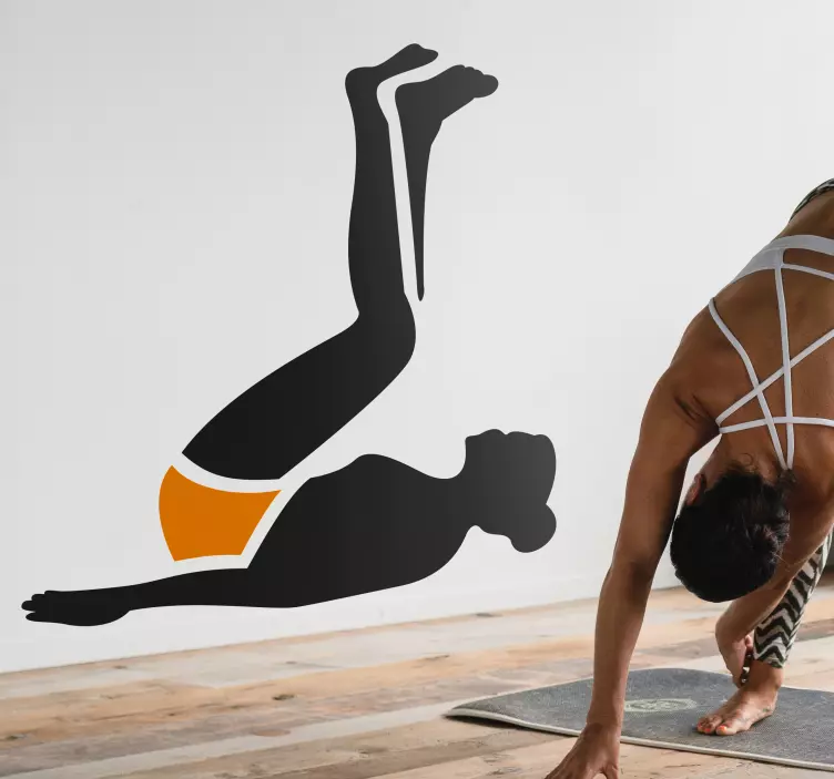 Autocolant de perete exercițiu abdominal - TenStickers