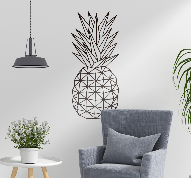 Autocolant de perete geometric ananas - TenStickers