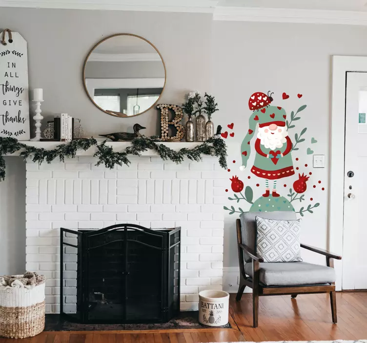 Autocolant gnom de crăciun - TenStickers