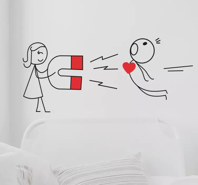 Autocolant de perete magnetic inimii - TenStickers