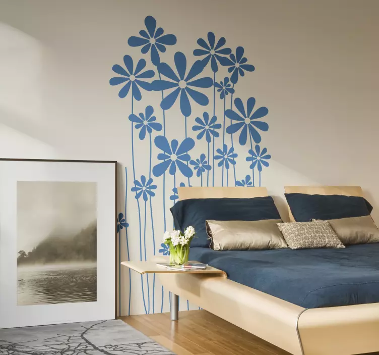 Autocolant de perete mare de margarete - TenStickers