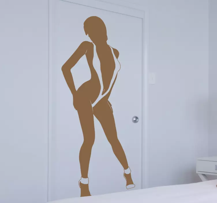 Autocolant de perete monokini pentru femei sexy - TenStickers