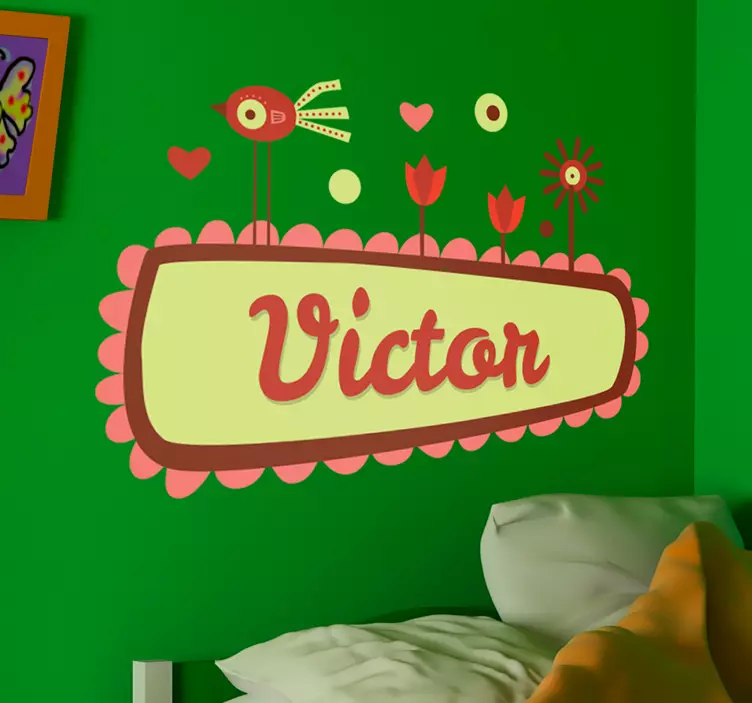 Autocolant de perete nume personalizat - TenStickers