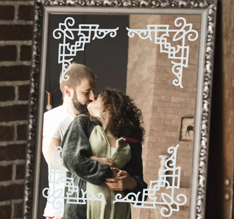 Autocolant cu oglindă geometrică - TenStickers