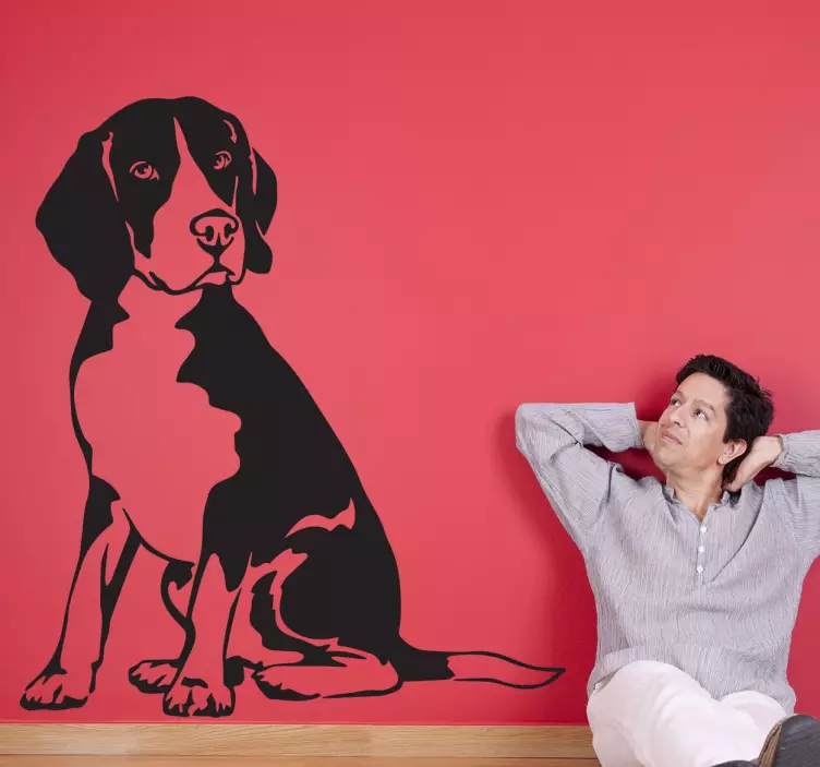 Autocolant de perete pentru câine beagle - TenStickers