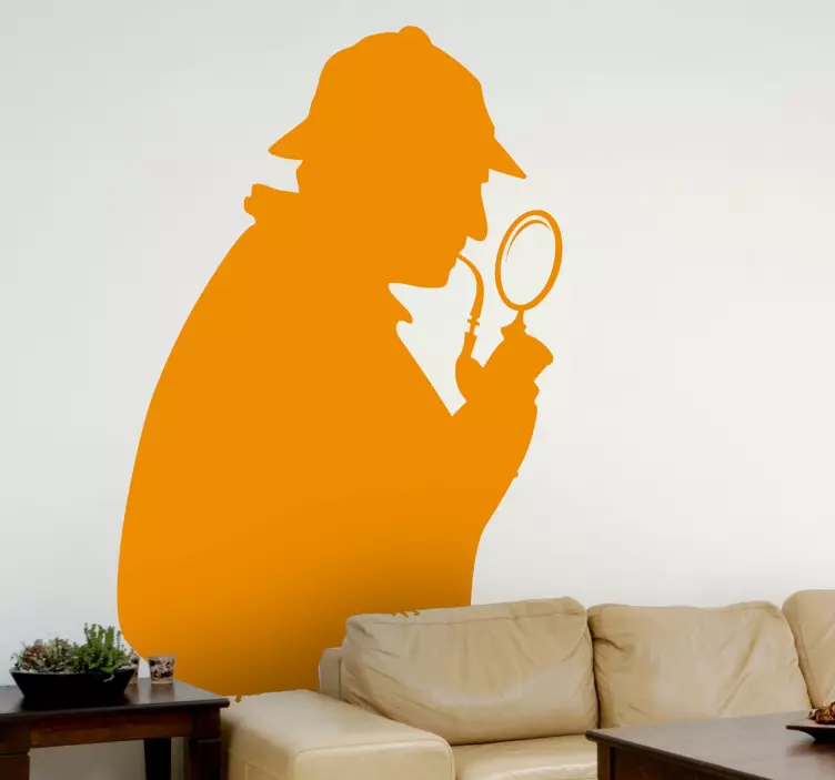 Autocolant de perete profil sherlock holmes - TenStickers