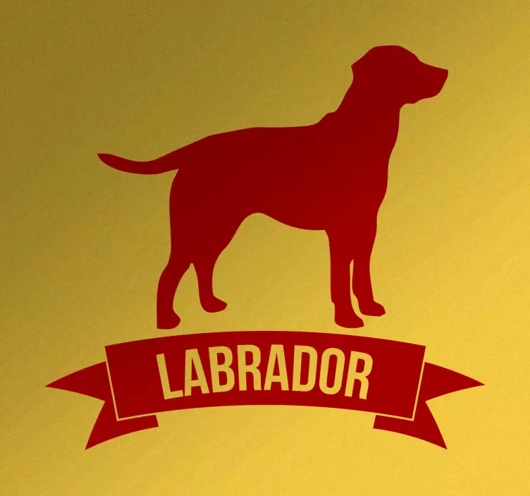 Autocolant de perete rasa de câine labrador - TenStickers