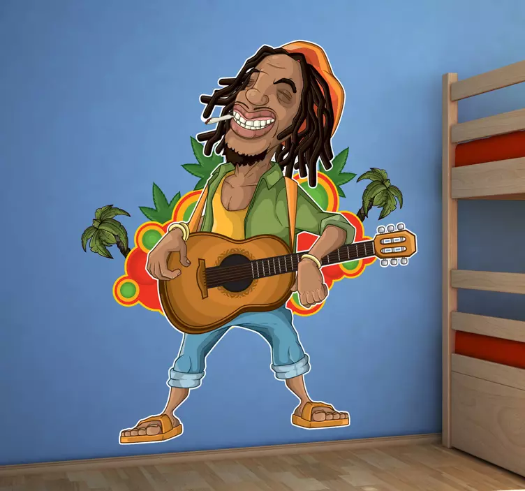 Autocolant de perete rastafari bob marley - TenStickers