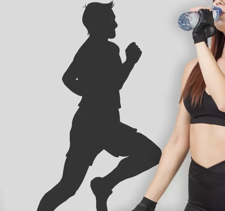 Autocolant de perete silueta olimpică alergător - TenStickers