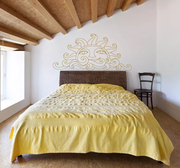 Autocolant de perete sun & wave - TenStickers