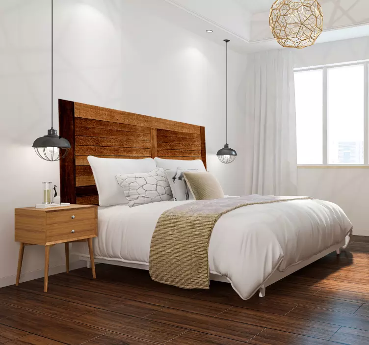 Scânduri din lemn rustic textura decal tăblie - TenStickers