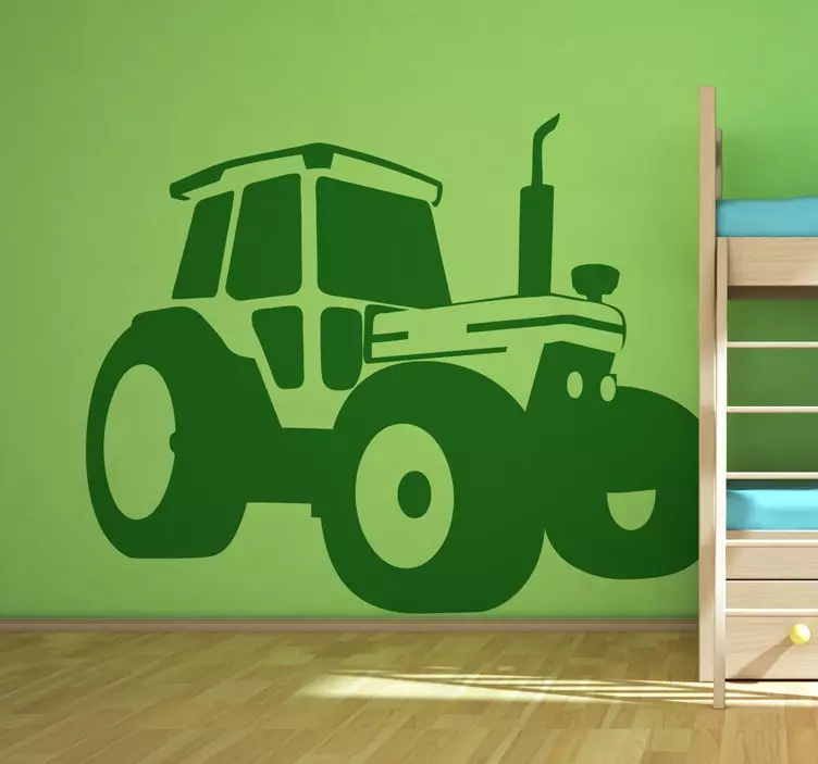 Autocolant de perete tractor monocrom - TenStickers