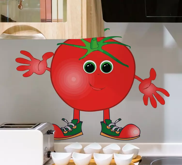 Tomate cu pantofi decalcomanie de perete bucătărie - TenStickers