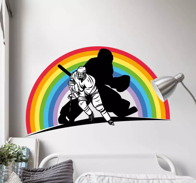 Autocolant de sport acțiunea jucătorilor de hochei - TenStickers