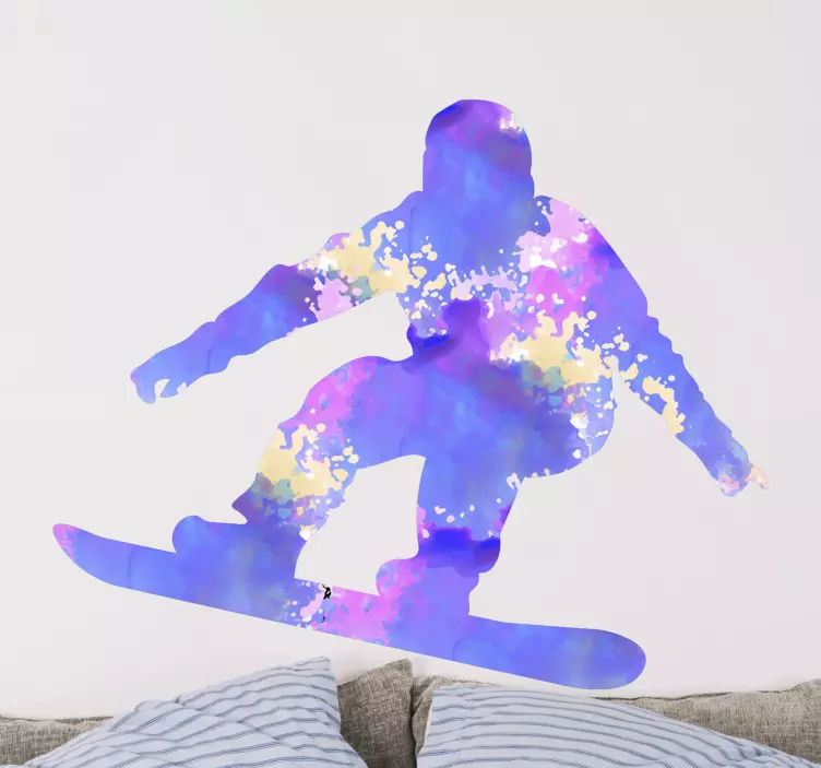 Autocolant de sport extrem mișcarea snowboardului - TenStickers