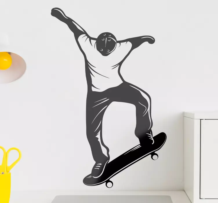 Autocolant de sport extrem skater executând trucuri - TenStickers