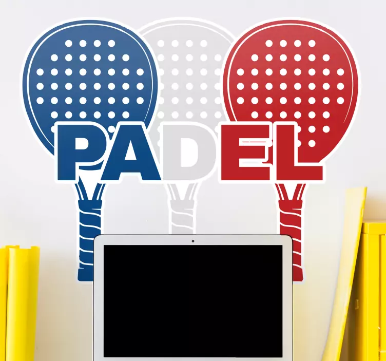 Autocolant de sport rachete de padel colorate - TenStickers