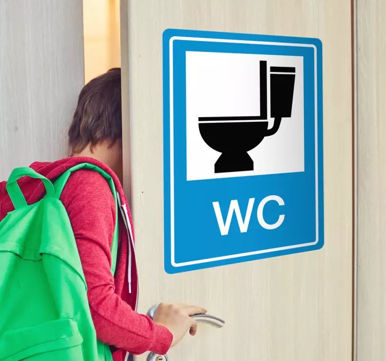 Autocolant de toaletă semn wc - TenStickers