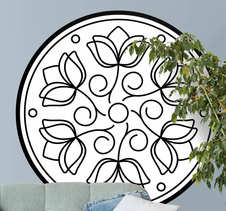 Autocolant decorativ element floral elegant - TenStickers