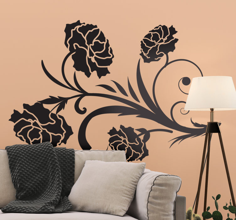 Autocolant decorativ element spiral botanic - TenStickers
