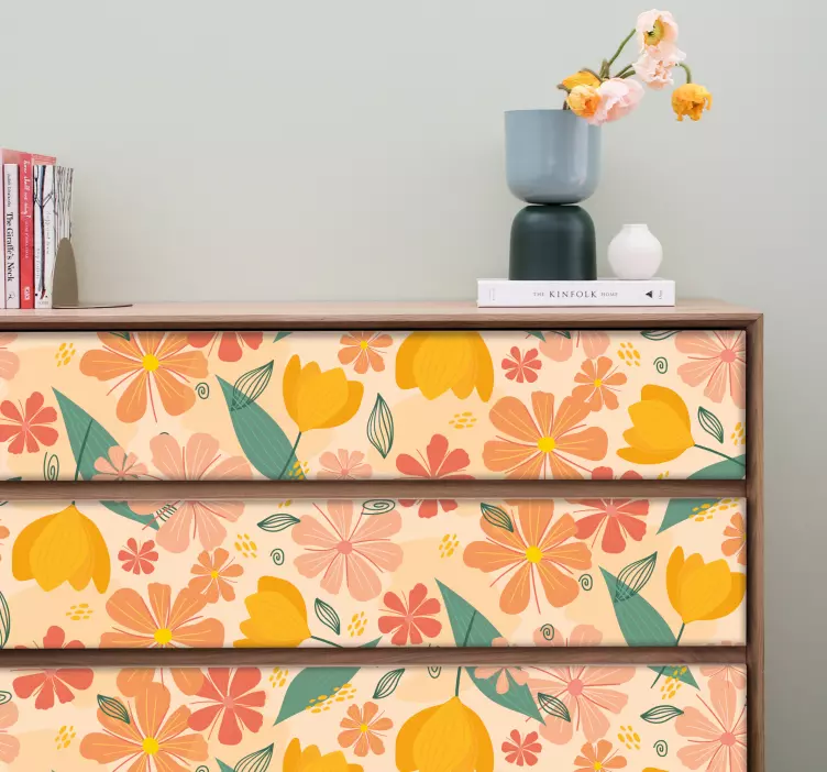 Autocolant decorativ finisaj texturat botanic - TenStickers