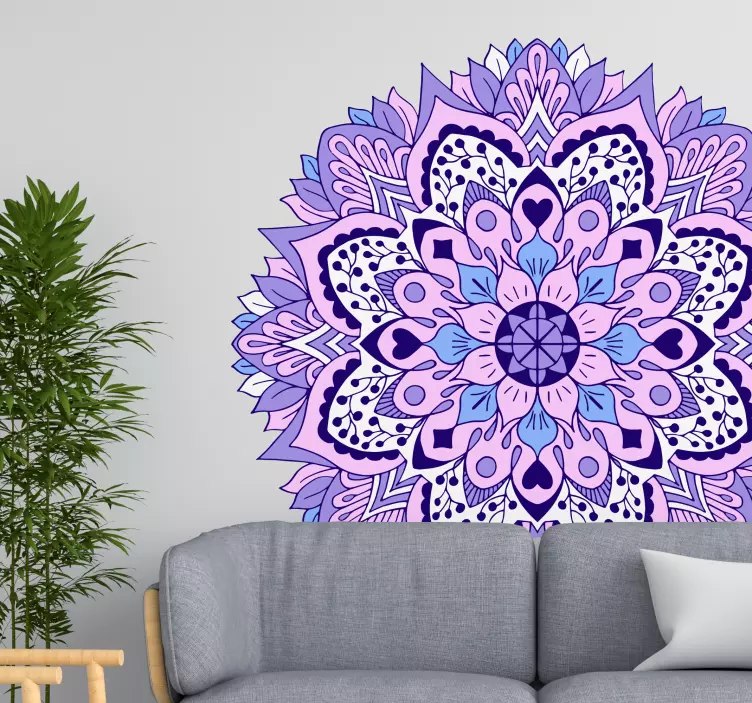 Autocolant decorativ mandala violet - TenStickers