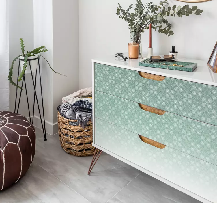 Etichete animale model floral decolorat - TenStickers