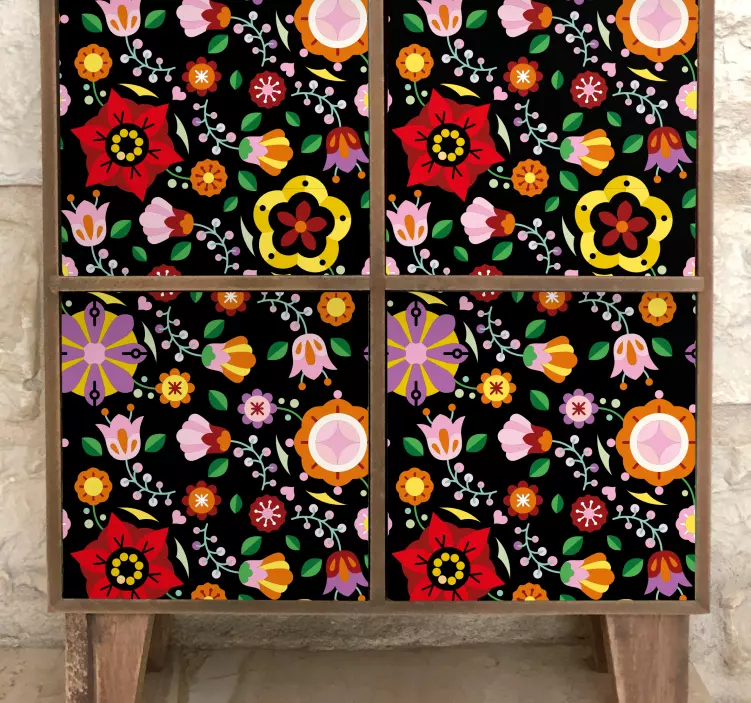 Autocolant decorativ motiv botanic retro - TenStickers