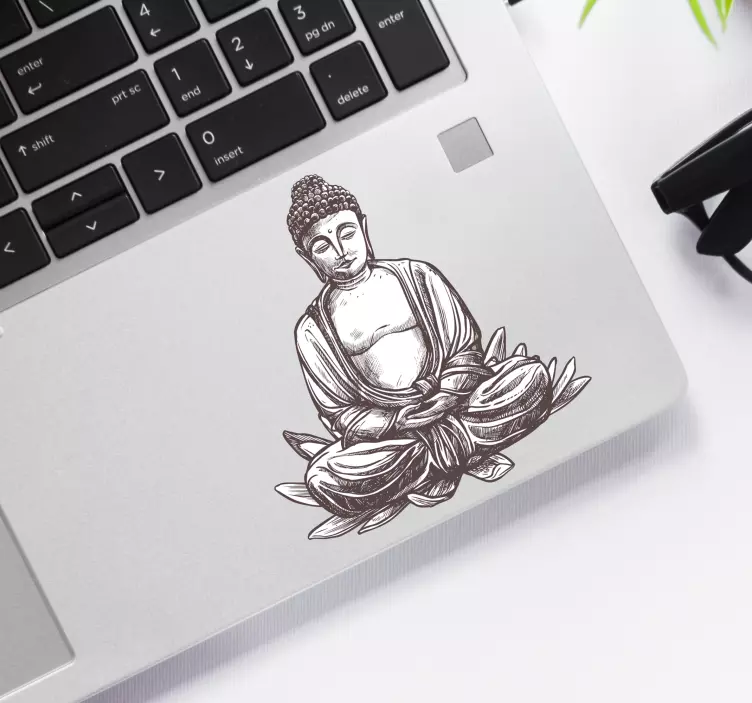 Autocolant decorativ pentru laptop buddha - TenStickers