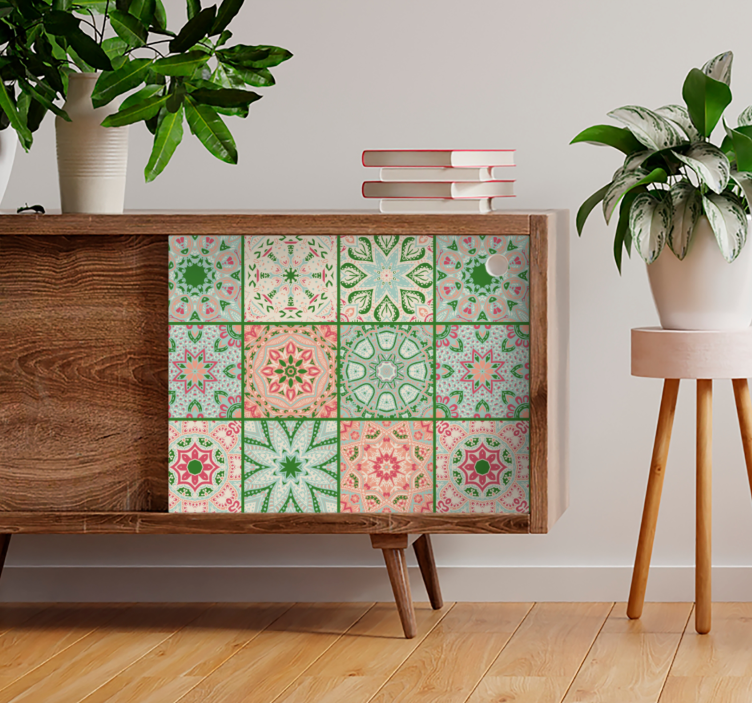 Autocolant decorativ plăci cu model colorat - TenStickers