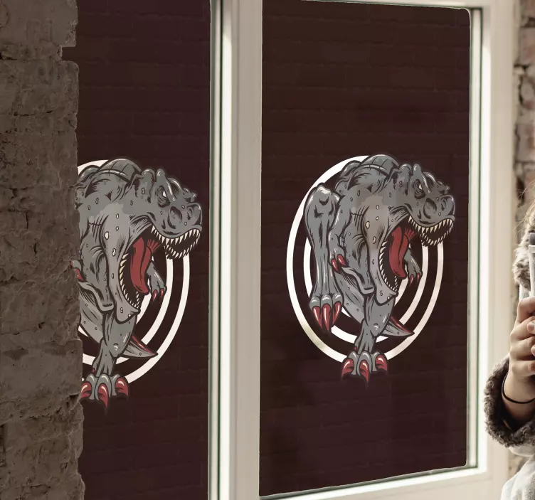 Autocolant design cu răcnet de dinosaur - TenStickers