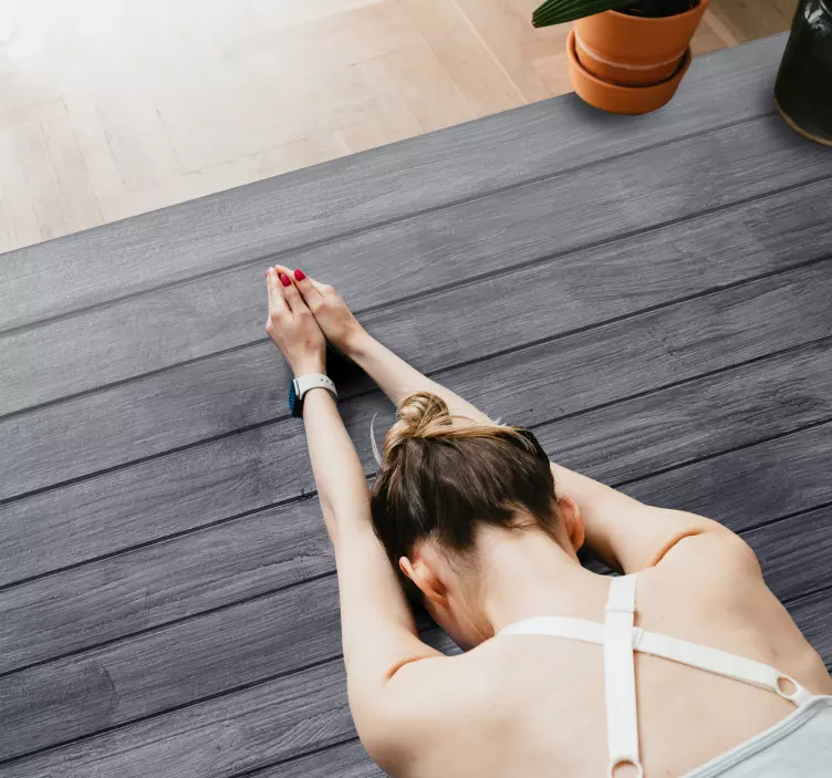 Autocolant de podea din lemn gri autocolant de podea - TenStickers