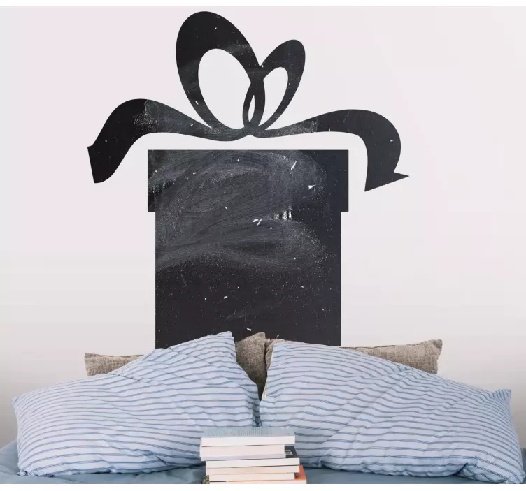 Drăguț formă cutie prezent scrie pe autocolant - TenStickers