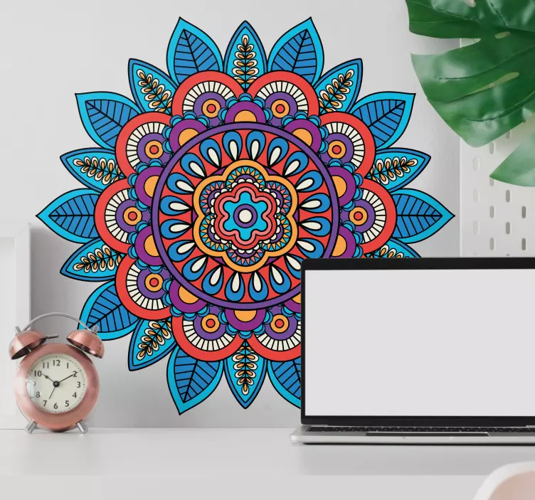 Etichete animale motiv mandala colorat - TenStickers