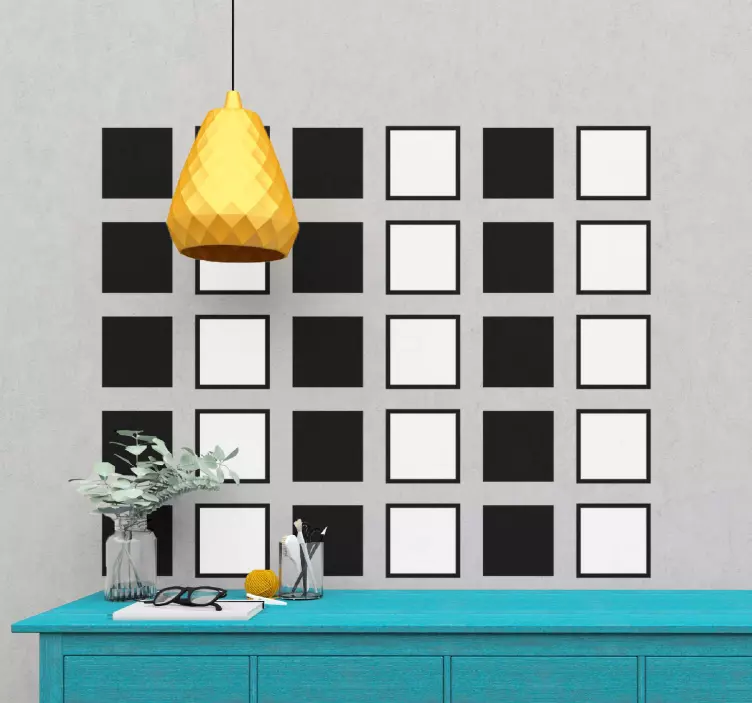 Autocolant geometric modele geometrice pătrate - TenStickers