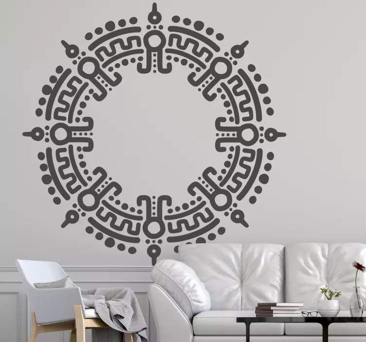 Autocolant geometric motiv circular complex - TenStickers