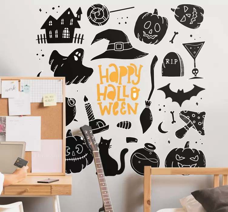 Autocolant Halloween elemente înfricoșătoare - TenStickers