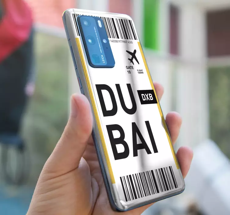 Autocolant Huawei carte de îmbarcare dubai - TenStickers