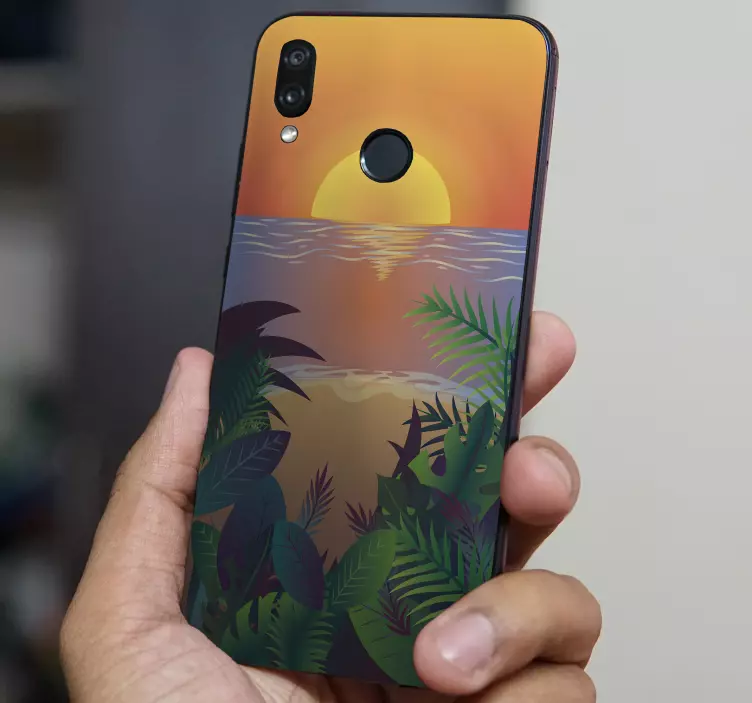 Autocolant Huawei apus de soare tropical - TenStickers