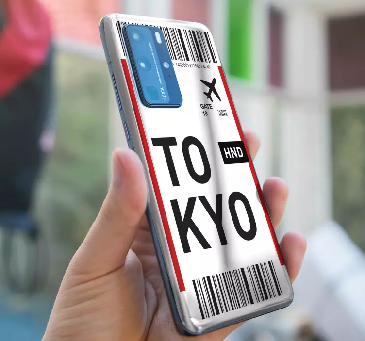 Autocolant Huawei macheta biletelor la tokyo - TenStickers