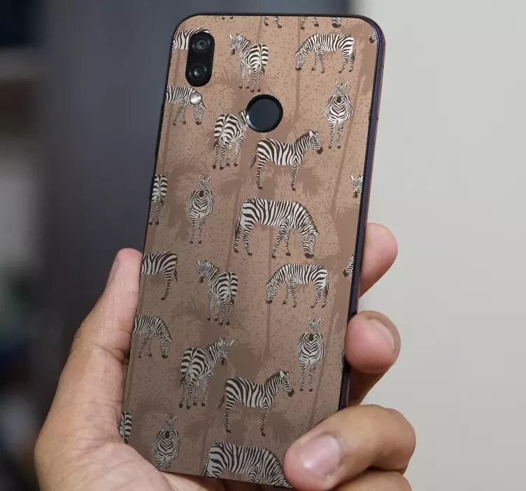 Autocolant Huawei copertă cu model zebră - TenStickers