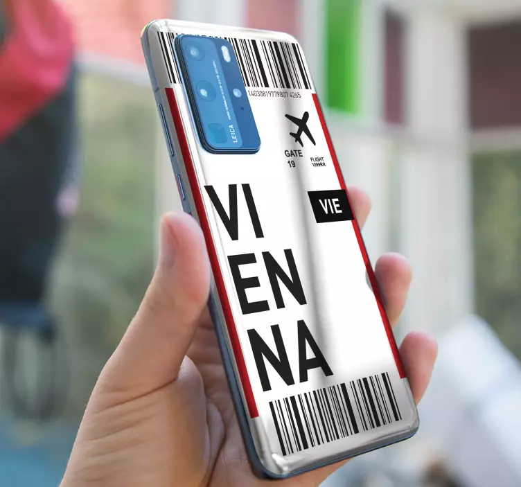 Autocolant Huawei bilet de îmbarcare viena - TenStickers