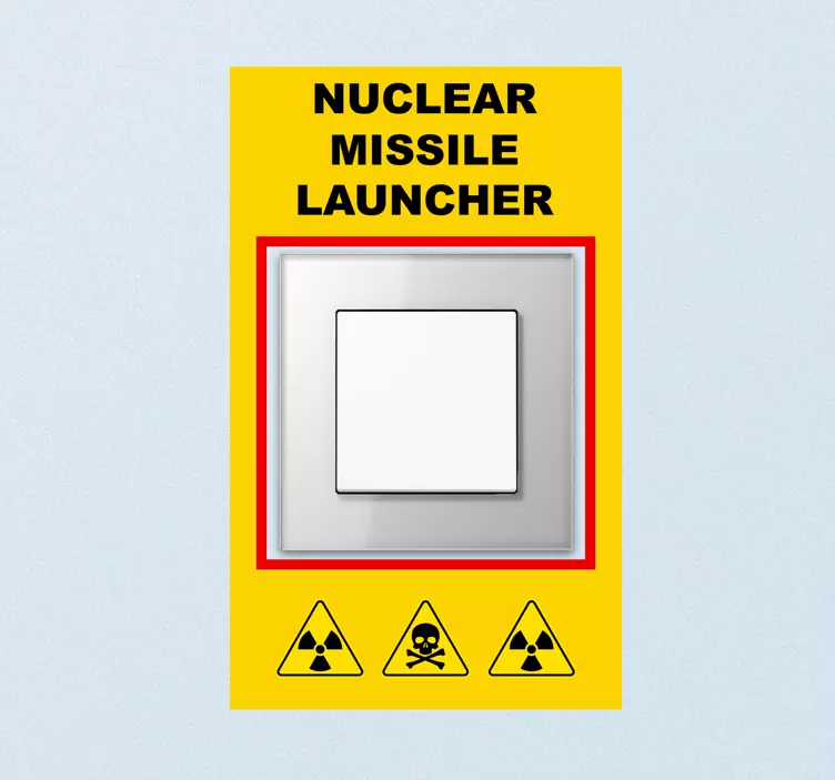 Autocolant întrerupător lansator de rachete nucleare - TenStickers