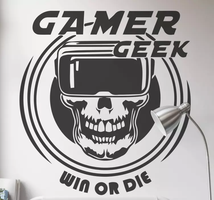 Autocolant jocuri video design skull gamer - TenStickers