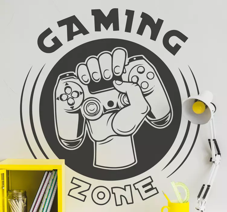 Autocolant jocuri video emblemă controller gaming - TenStickers
