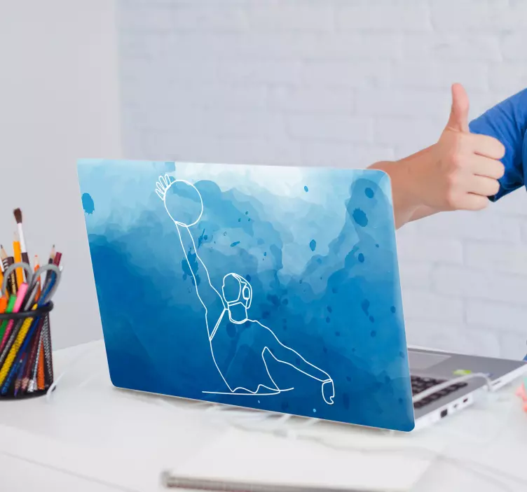 Decor de perete laptop waterpolo - TenStickers