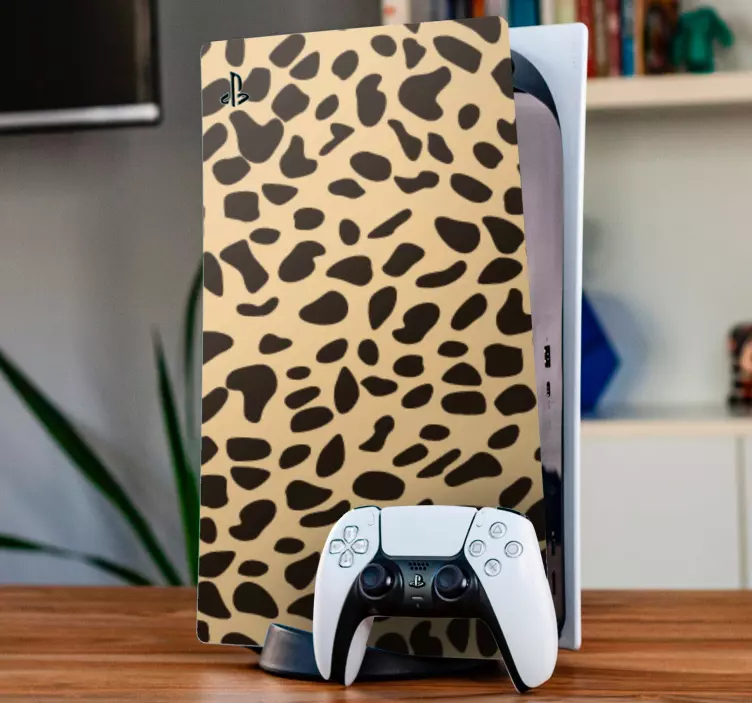 Leopard animal print ps5 decal - TenStickers