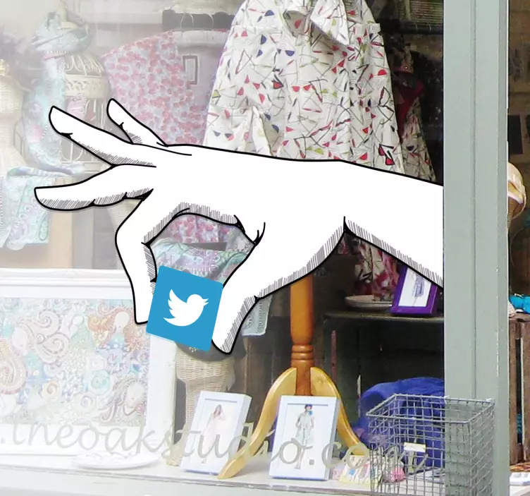 Autocolant logo logo twitter - TenStickers