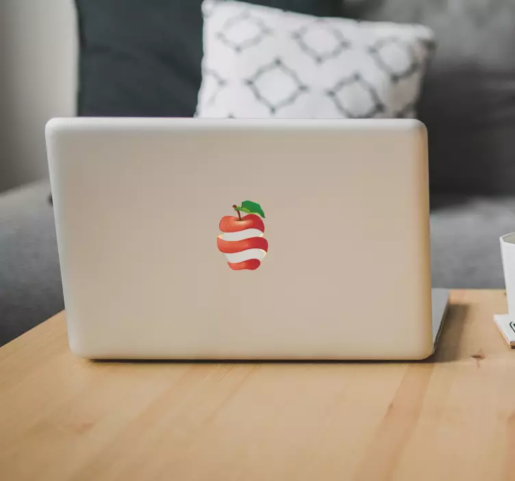 Autocolant pentru laptop cu fructe macbook cu coajă de măr - TenStickers