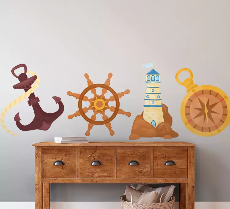 Simboluri marine autocolant de perete marin - TenStickers